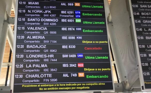 Madrid-Badajoz and Badajoz-Madrid flights canceled this Thursday (HOY.ES)