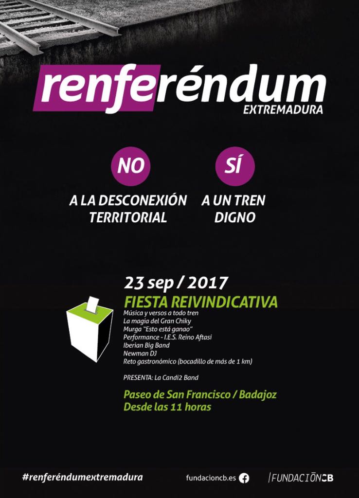 EN RENFEréndum ’to all trains in Badajoz on 23-S (EL PERIÓDICO EXTREMADURA.COM)